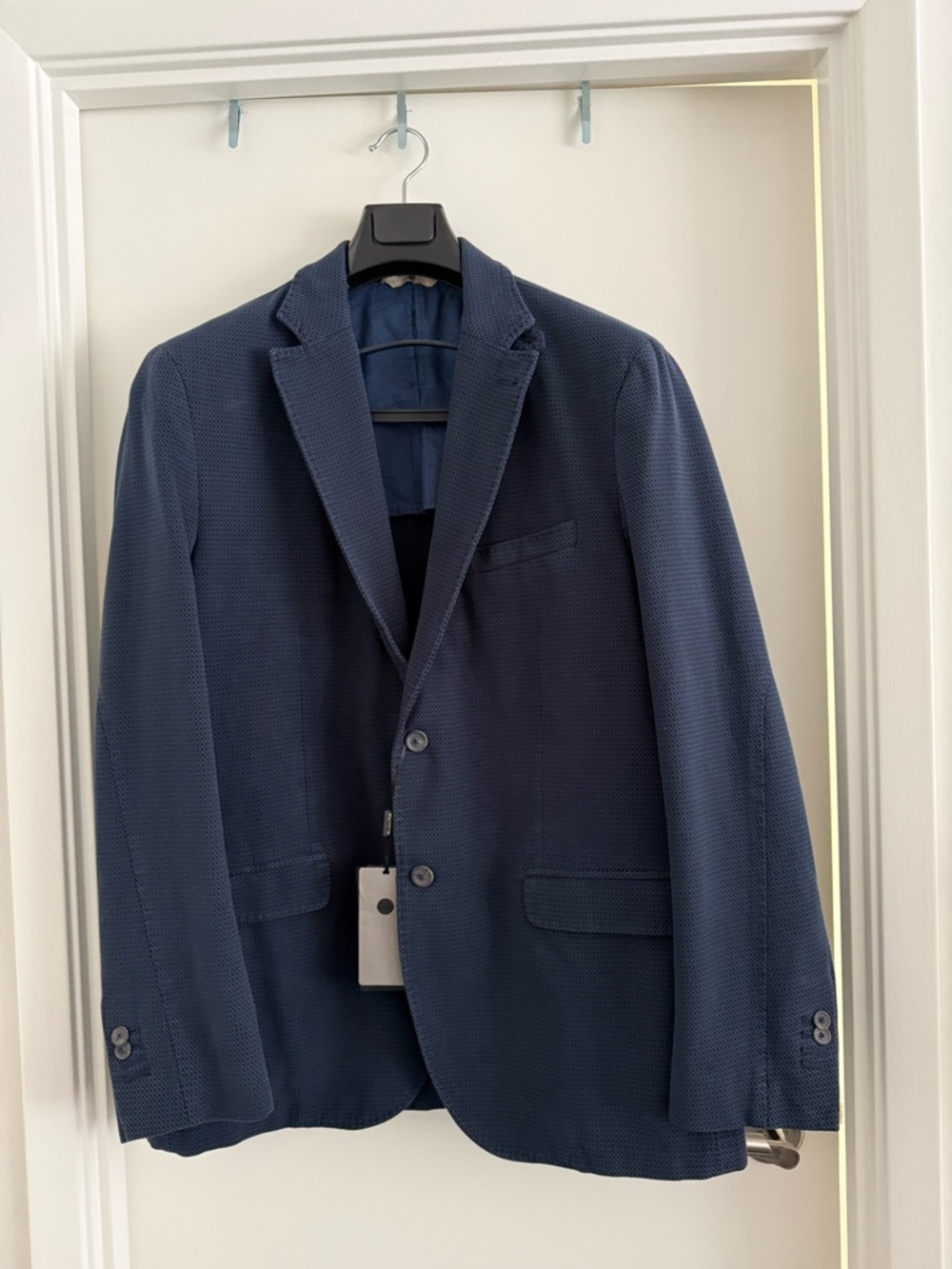 Massimo Dutti Men's Navy Textured Sport Coat